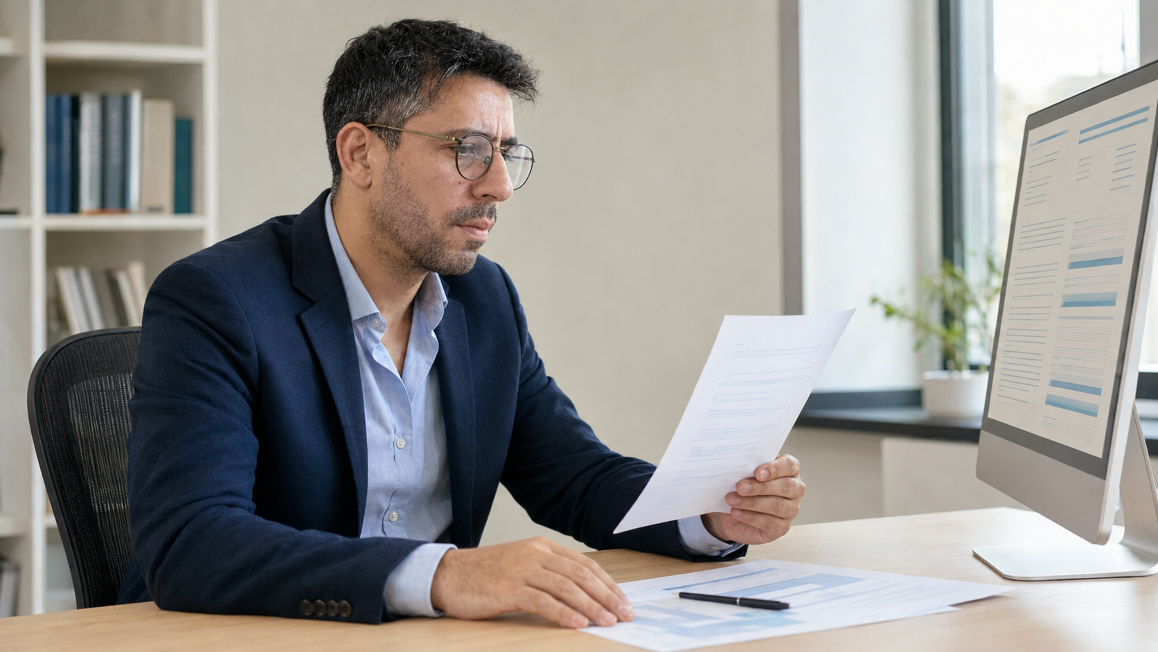 Mohamad Abbas comparing reviewer comments with revisions to a scientific manuscript.
