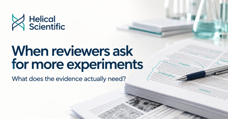 Helical Scientific cover: When reviewers ask for more experiments — what does the evidence actually need?