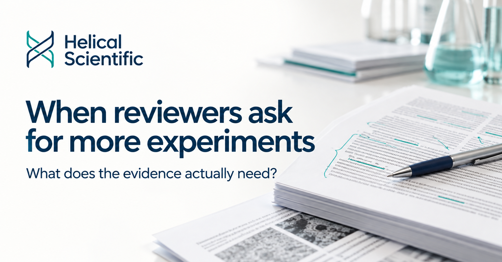 Helical Scientific cover: When reviewers ask for more experiments — what does the evidence actually need?
